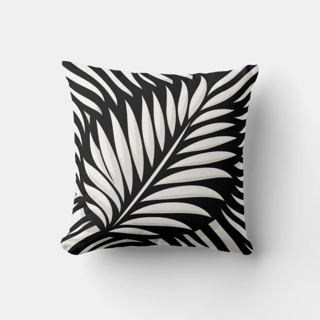 Leaf Zebra Stripes style  Cushion (Front)