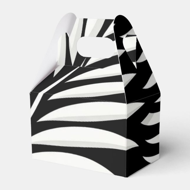 Leaf Zebra Stripes style  Favour Box (Front Side)