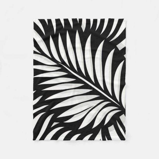 Leaf Zebra Stripes style  Fleece Blanket (Front)