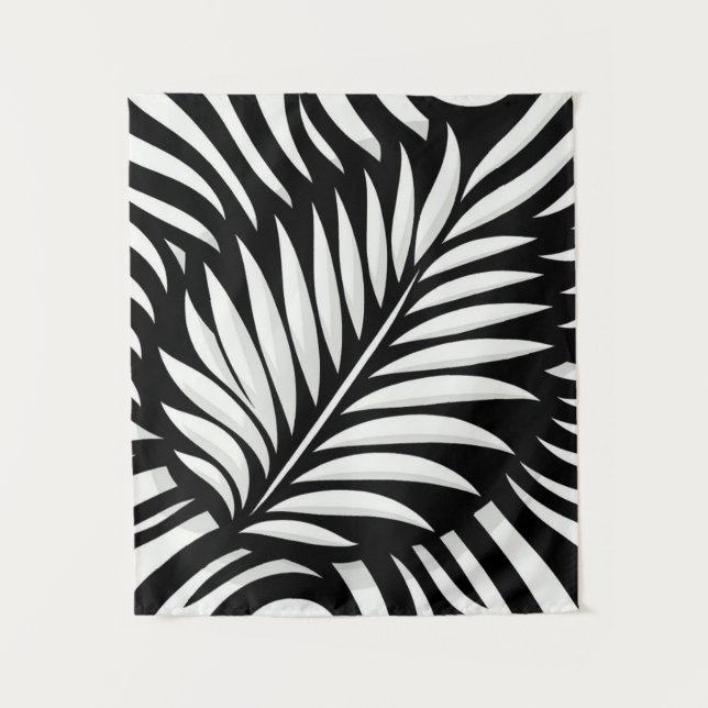 Leaf Zebra Stripes style  Tapestry (Front)