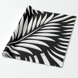 Leaf Zebra Stripes style Wrapping Paper