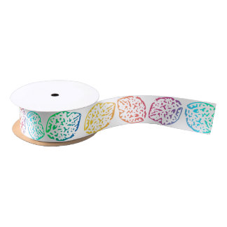 Leafes Rainbow Satin Ribbon