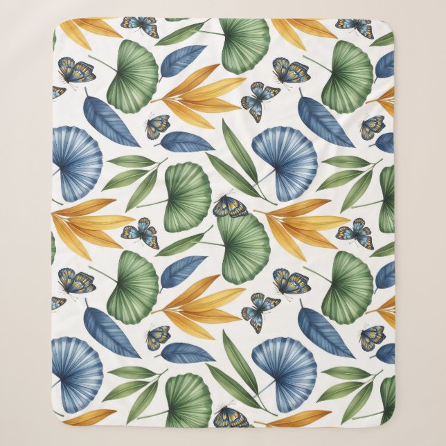 Leaflight & Wings Sherpa Blanket (Front)