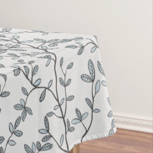 Leafline Spread Cool Grey Charcoal Tablecloth