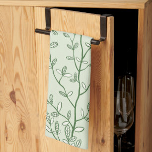 Leafline Spread Green Tea Towel