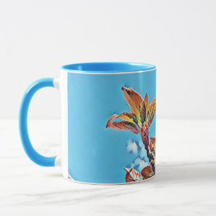 Leafs and a blue sky mug