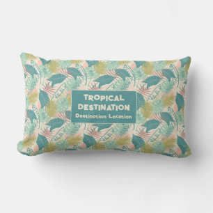 Leafs Pattern custom text Lumbar Cushion