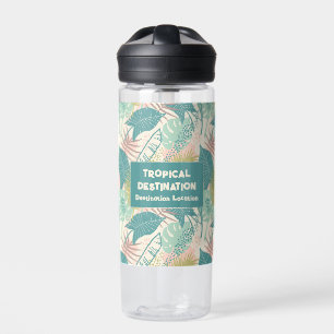 Leafs Pattern custom text Water Bottle