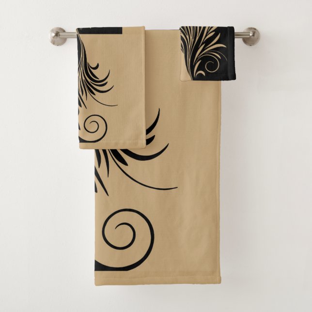 Leafy 8 bath towel set (Insitu)