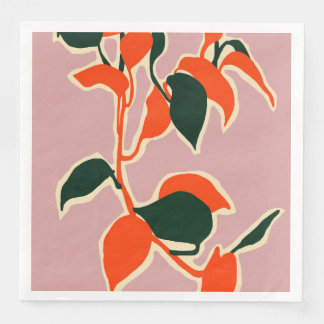 Leafy Abstraction Napkin
