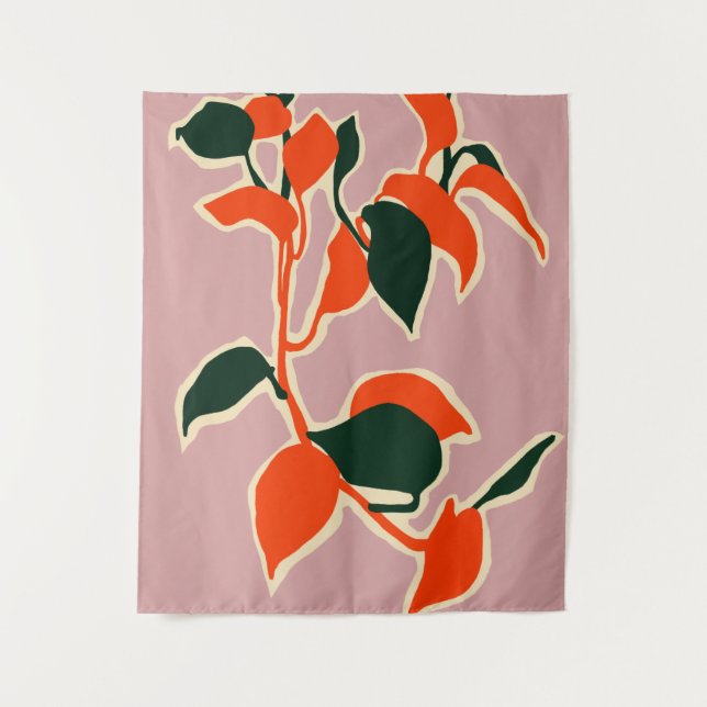Leafy Abstraction Tapestry (Front)