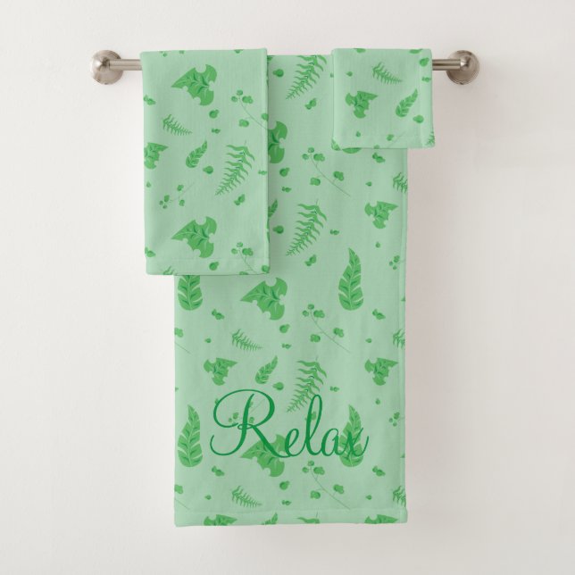 Leafy Bath Towel Set (Insitu)