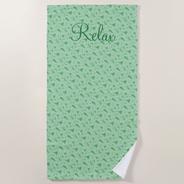 Leafy Beach Towel (Front)