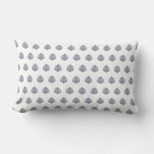 Leafy blue Throw Pillow