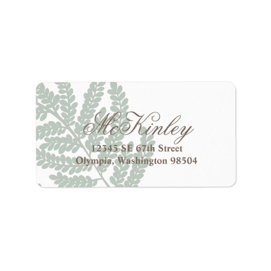 Leafy Branch Return Address Label