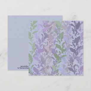 Leafy Creeping Vine Drawing Pattern With Pastels Card