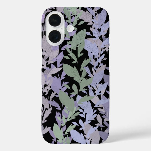 Leafy Creeping Vine Drawing Pattern With Pastels Case-Mate iPhone Case (Back)