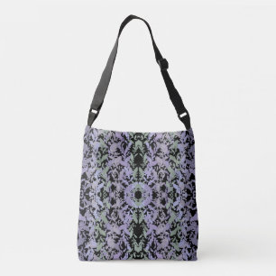 Leafy Creeping Vine Drawing Pattern With Pastels Crossbody Bag