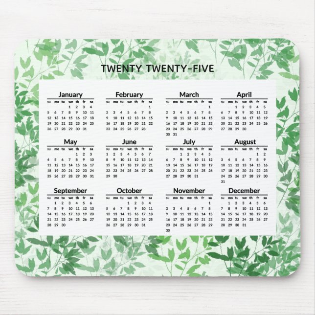 Leafy Design 2025 Mousepad (Front)