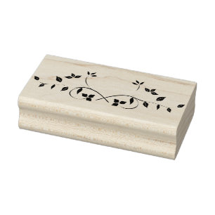 Leafy Divider Rubber Art Stamp