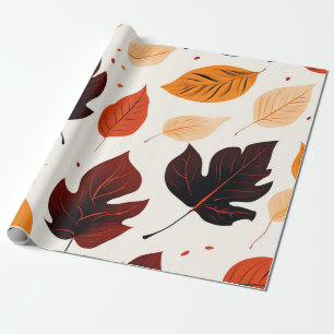 Leafy Elegance: Autumnal Soft Hues Wrapping Paper