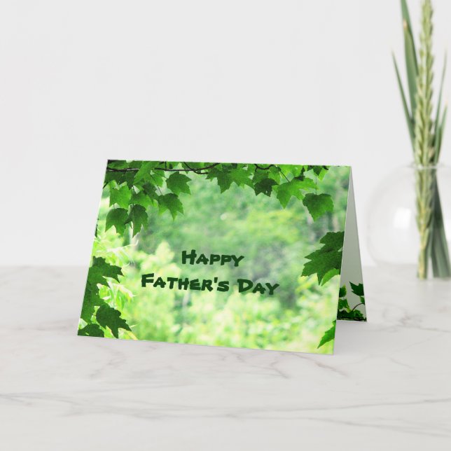 Leafy Fathers Day Card (Front)