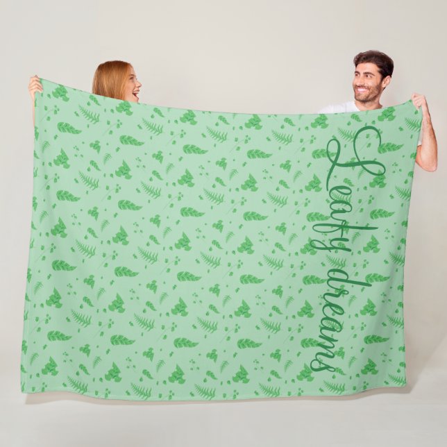 Leafy Fleece Blanket (In Situ)