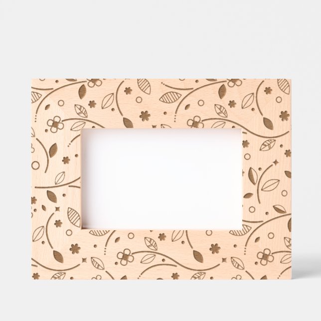Leafy Floral Design Etched Frames (Front)