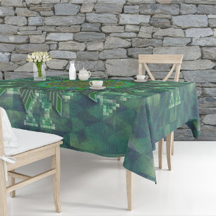 Leafy floral square stick puzzle parameterisation tablecloth