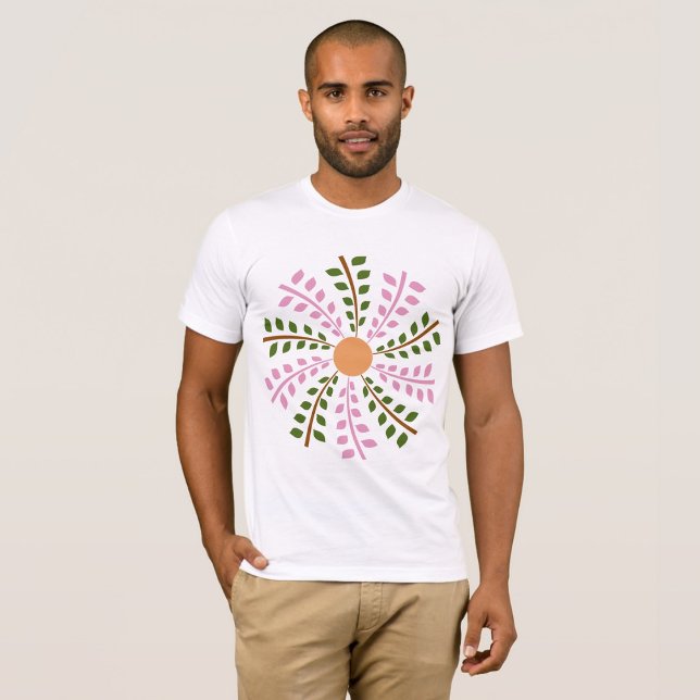 Leafy Flower Art Mens T-Shirt (Creator Uploaded)