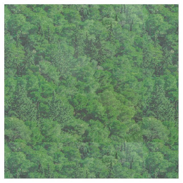 Leafy Forest Landscape Photo Fabric (Close Up)