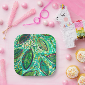 Leafy Fun Paper plates