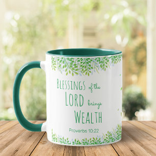 Leafy Green, Blessings of the Lord, Christian Mug