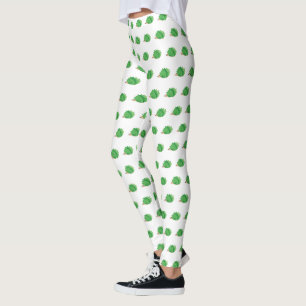 Leafy Green Hedgehog Leggings