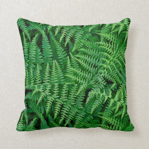 Leafy Green two-sided Ferns: Cushion