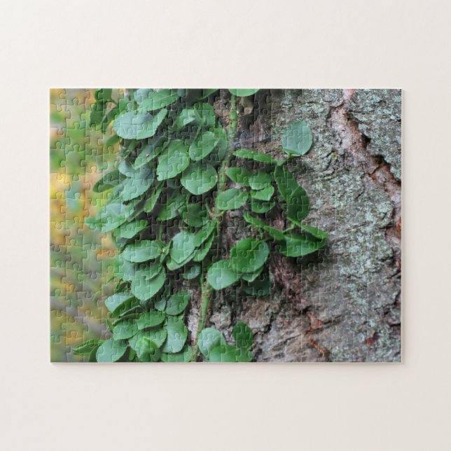 Leafy Green Vine Growing On Tree Nature  Jigsaw Puzzle (Horizontal)