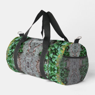 Leafy Green Vine On Tree Mirror Abstract Duffle Bag