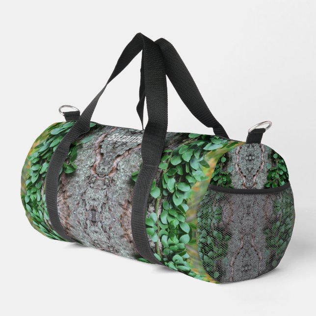 Leafy Green Vine On Tree Mirror Abstract  Duffle Bag (Right Corner)