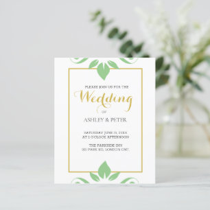 Leafy Green Wedding Invitation