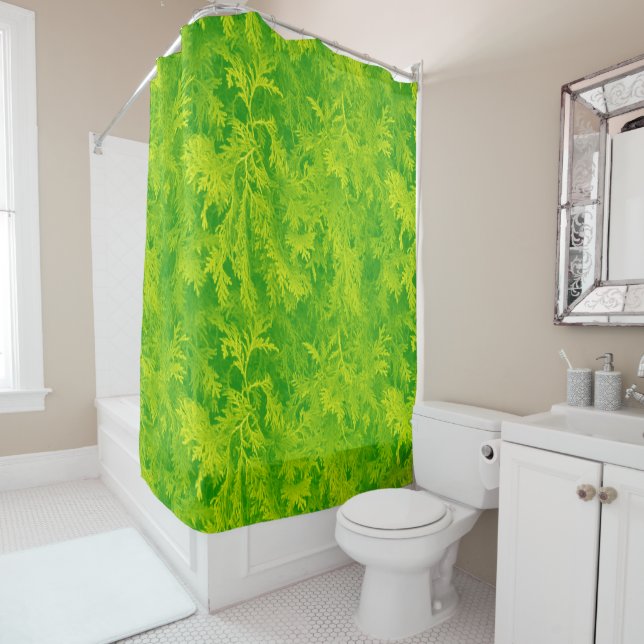 Leafy Greens Shower Curtain (In Situ)