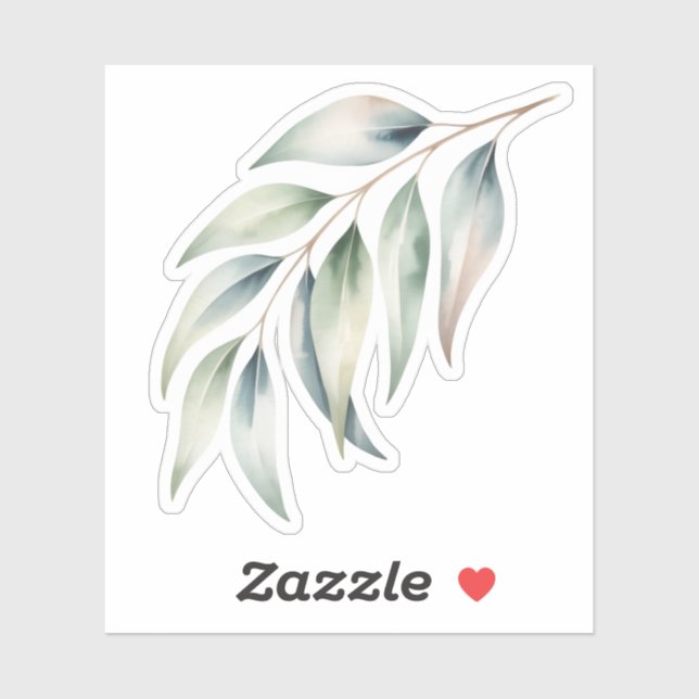 Leafy Greens Watercolor Sticker (Sheet)
