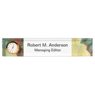 Leafy Grunge Autumn Nature Textures Nameplate