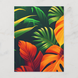 LEAFY LEAVES NATURE GARDEN POSTCARD