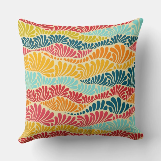 Leafy Mosaic Cushion (Back)