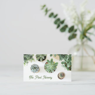 Leafy Plants Succulents Business Card