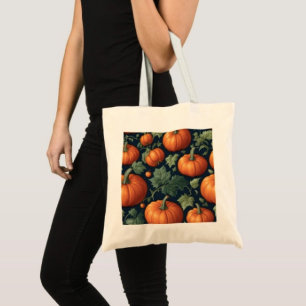 Leafy Pumpkin Patch Tote Bag