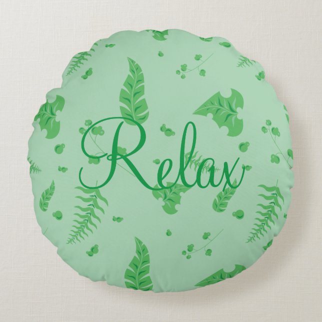 Leafy Round Cushion (Front)