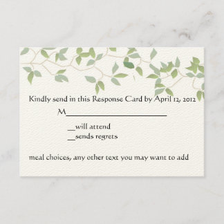 Leafy RSVP Card
