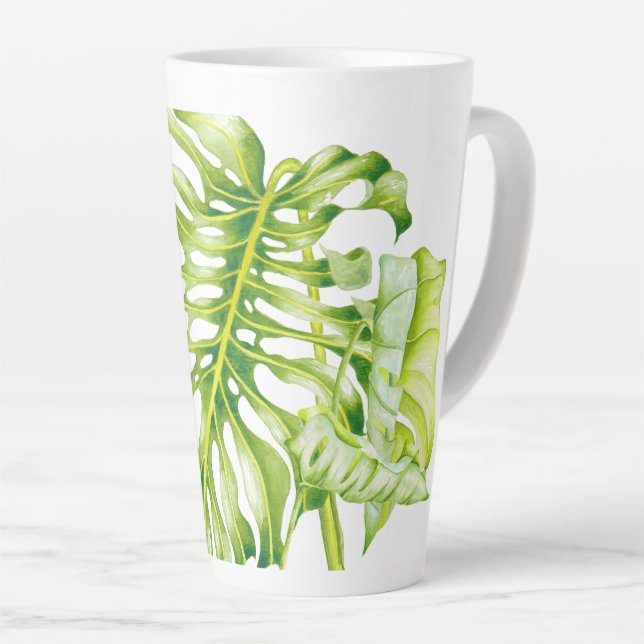 Leafy Sculptures on a Large Latte Mug (Right Angle)