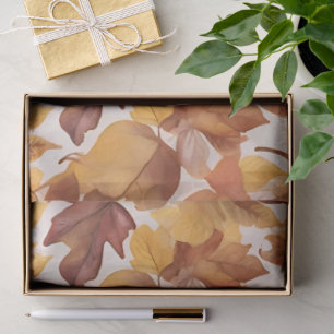 Leafy Shades Of Colour Pattern Design  Tissue Paper